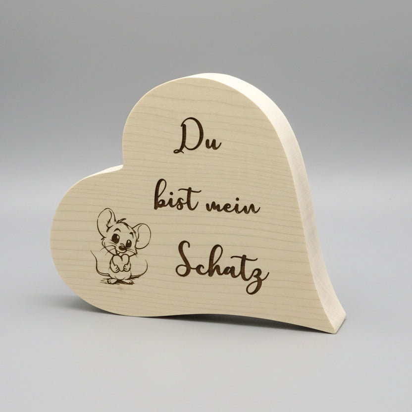 Herz mit Spruch Du bist mein Schatz
