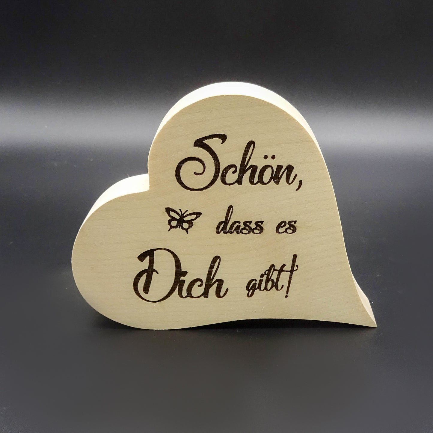Herz mit Spruch aus Ahorn