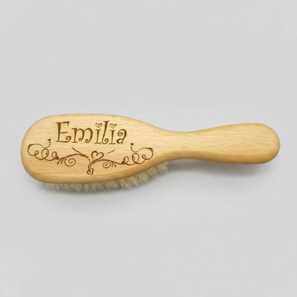 Baby Haarbürste personalisiert, Patenkind Geschenk, Taufgeschenk