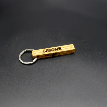 Personalisierter Schlüsselanhänger aus Holz Geschenk.