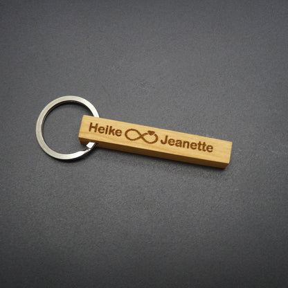Personalisierter Schlüsselanhänger aus Holz Geschenk.