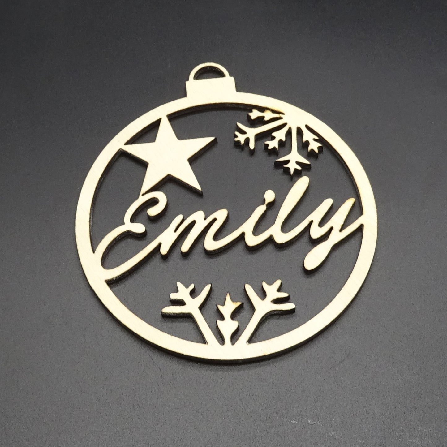 Weihnachtskugel holz personalisiert