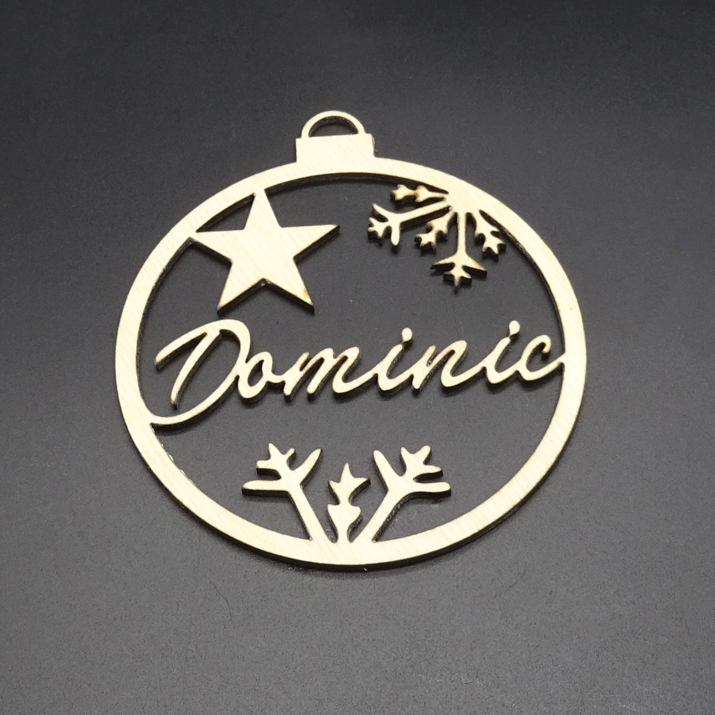 Weihnachtskugel holz personalisiert
