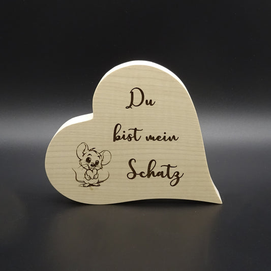Herz mit Spruch Du bist mein Schatz
