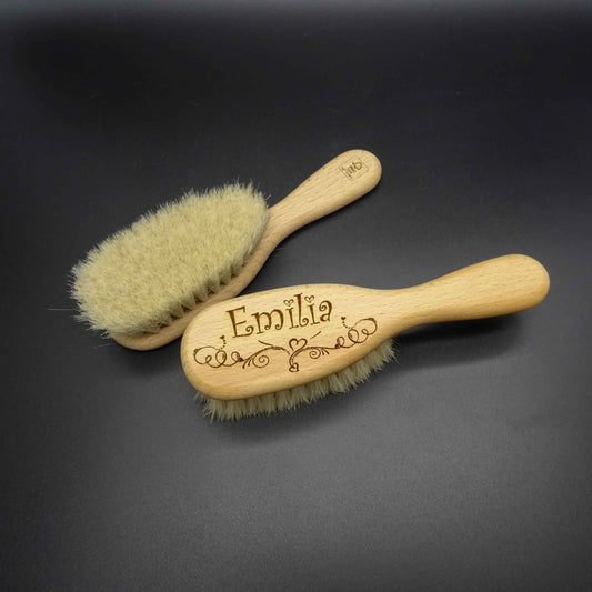 Baby Haarbürste personalisiert, Patenkind Geschenk, Taufgeschenk
