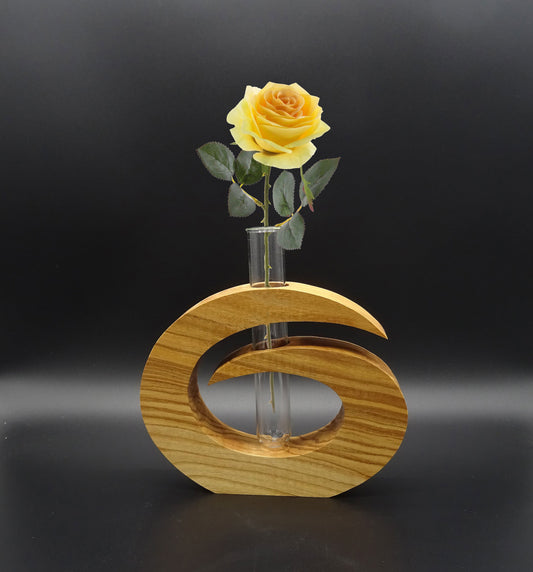 Holz-Vase Esche massiv geölt