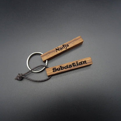 Personalisierter Schlüsselanhänger aus Holz Geschenk.